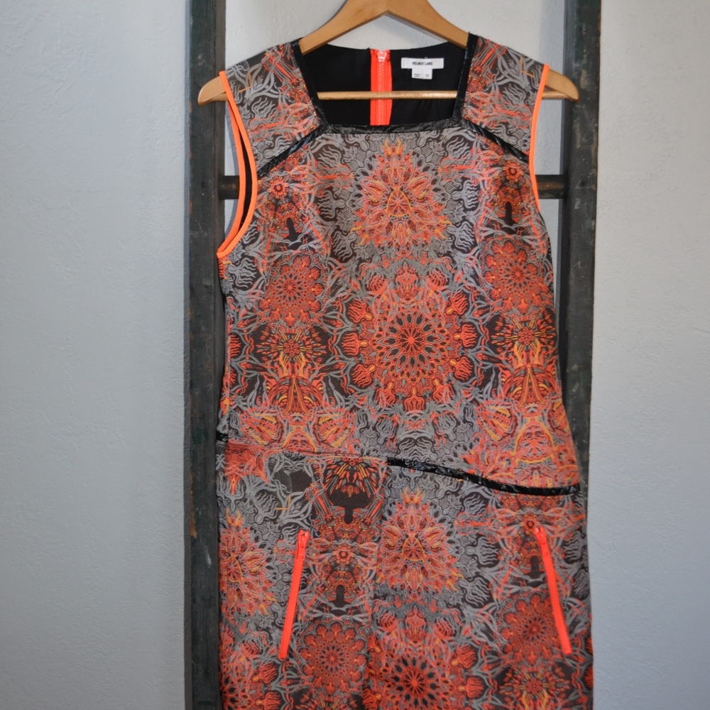 Orange Helmut Lang Dress
